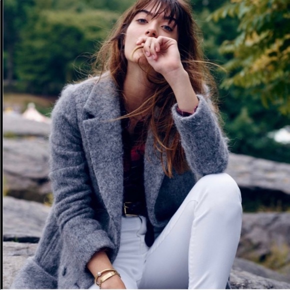 Sézane x Madewell Octave Blazer Coat Gray Wool Blend XXS EUC - Picture 10 of 10